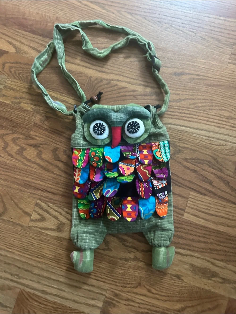 Green Owl Crossbody Bag
